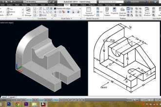 draw 2d and 3d mechanical parts  models and assemblies drawings