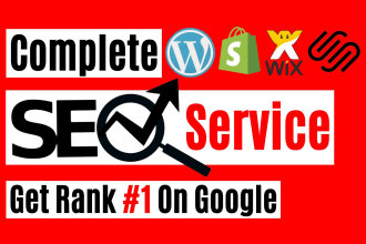 do complete SEO for wordpress, shopify, wix and squarespace website