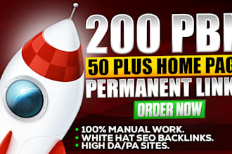 200 SEO backlinks high da 50 plus permanent post
