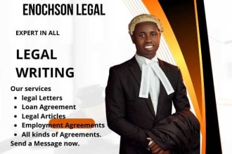 write legal articles, essay,contract, agreement in 24 hours