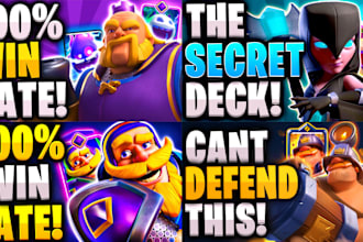 design a catchy clash royale thumbnail