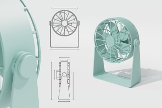 3d modeling and techincal drawing product designs