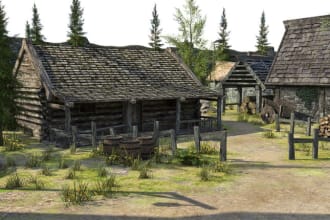do highly realistic 3d environment texture landscape design 3d environment props