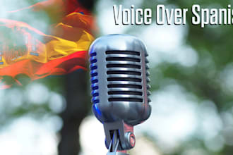 record spanish male voice over in castilian spanish
