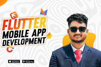 develop mobile app using flutter for both IOS and android
