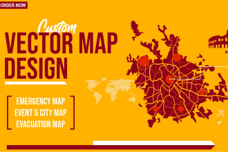 create vector map, city map, site map, event map in illustrator