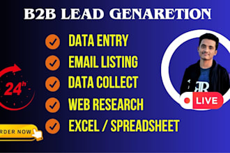 do b2b lead generation by web research