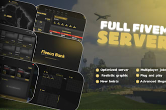 give you a fully ready fivem server with premium scripts