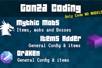 code oraxen, mythic mobs and itemsadder plugins for your minecraft server