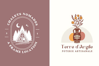 create unique hand drawn logo