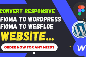 convert figma, psd, xd to wordpress or webflow website