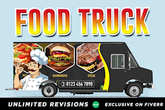 design  food truck wrap, food trailer wrap