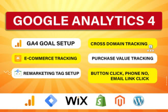 setup google analytics 4, ga4 ecommerce tracking, conversion tracking via GTM