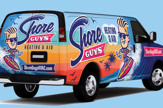 do camper wrap design, motorhome, food truck, caravan wrap design