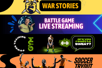 design outstanding youtube banner linkedin banner facebook banner for you