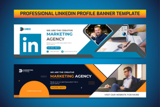 design unique linkedin header banner for your business page or profile