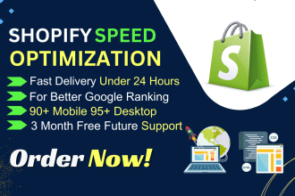 speed up your shopify website on pagespeed or gtmetrix