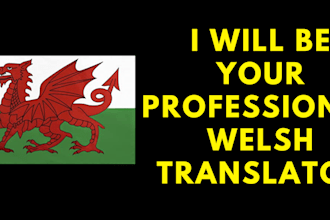 be your professional welsh translator