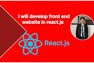 develop front end website in react js
