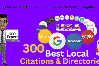 do best manual 300 USA local SEO, local citations from yext, moz, brightlocal