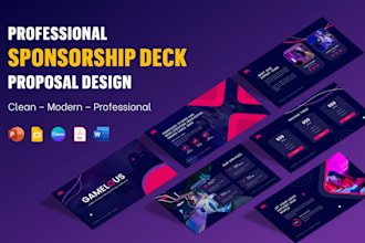 design sports sponsorship decks and medical presentation slides