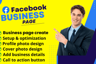 do professional facebook business page create, setup, and optimization