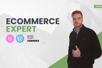 build ecommerce website online store using woocommerce, wordpress, elementor