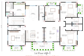 create 2d floor plan, layout and convert PDF to autocad dwg