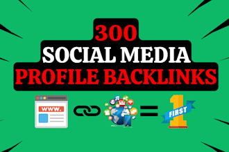 create 300 high authority do follow SEO profile backlinks