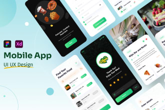 do interactive mobile app UI UX design and prototype in figma