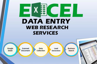 do excel data entry, cleanup, vlookup merge,advance formula