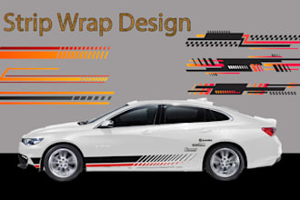 do car strip wrap design, car mirror, window sticker ,car body side sticker