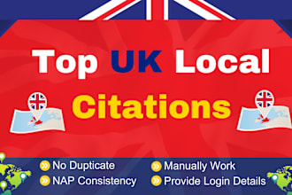 create 200 top UK local citations for gmb ranking local seo