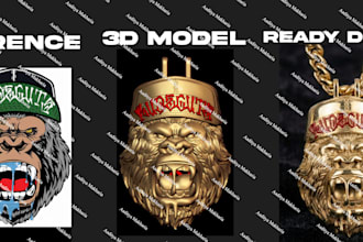 convert your 2d sketch or drawing into the jewelry pendant