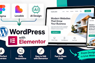 convert figma, ai and lovable to wordpress with elementor