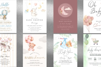 design beautiful baby shower invitation
