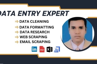 swiftly tackle data entry, formatting, cleaning and typing