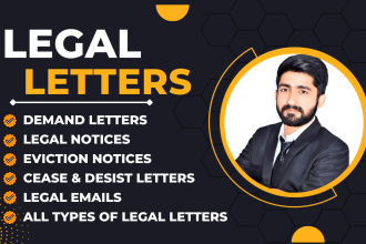 expertly write demand letters, legal notices, cease and desist letters
