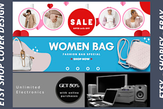 do professional shopify cover, ebay, etsy banner ads design