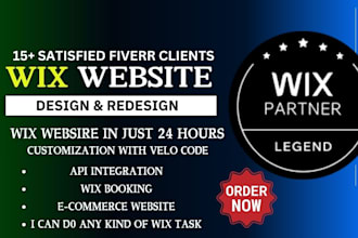do wix website redesign, wix customization by wix velo code