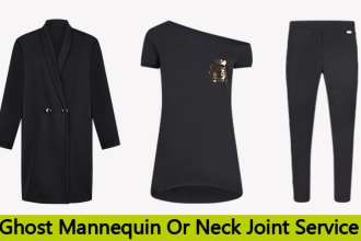 wrinkle remove, ghost mannequin, or dummy retouch professionally