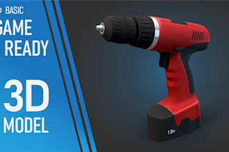 create a basic game ready 3d model with pbr textures