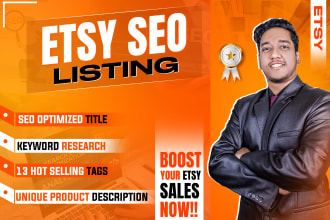 do etsy SEO listing with titles, product descriptions, and tags