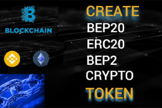 create bep20, erc20, and bep2 crypto tokens on ethereum and binance smart chain