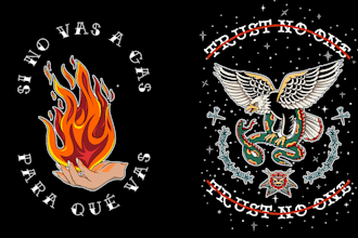 make you and amazing traditional tattoo style design