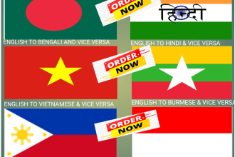 manually translate hindi, bengali, tagalog, burmese, vietnamese and indonesian