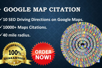 manually add 10500 citations to the google maps for local search visibility
