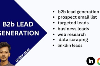 do b2b lead generation linkdin and web research