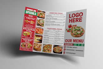 do canva editable restaurant food menu design, digital menu and food flyers
