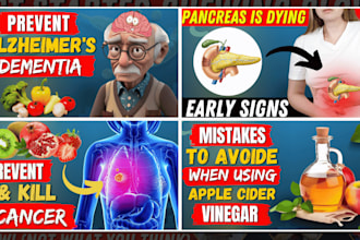 design high quality youtube thumbnails for faceless and explainer channels